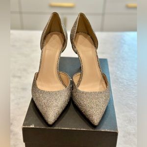 NWT J Crew Lucie Glitter D' orsay Pumps